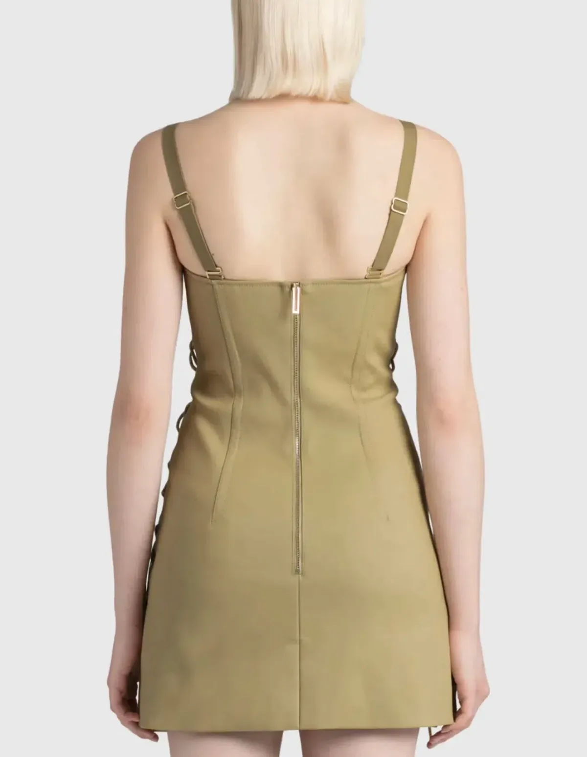 Dion Lee Laced Bonded Mini Dress in Sahara Size 8 - Image 5