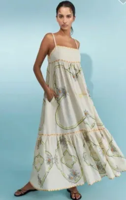 ANTIPODEON FLOWER SEEKER SUN DRESS IN SNOW DROP SIZE 8 for rent on The Volte - image 1