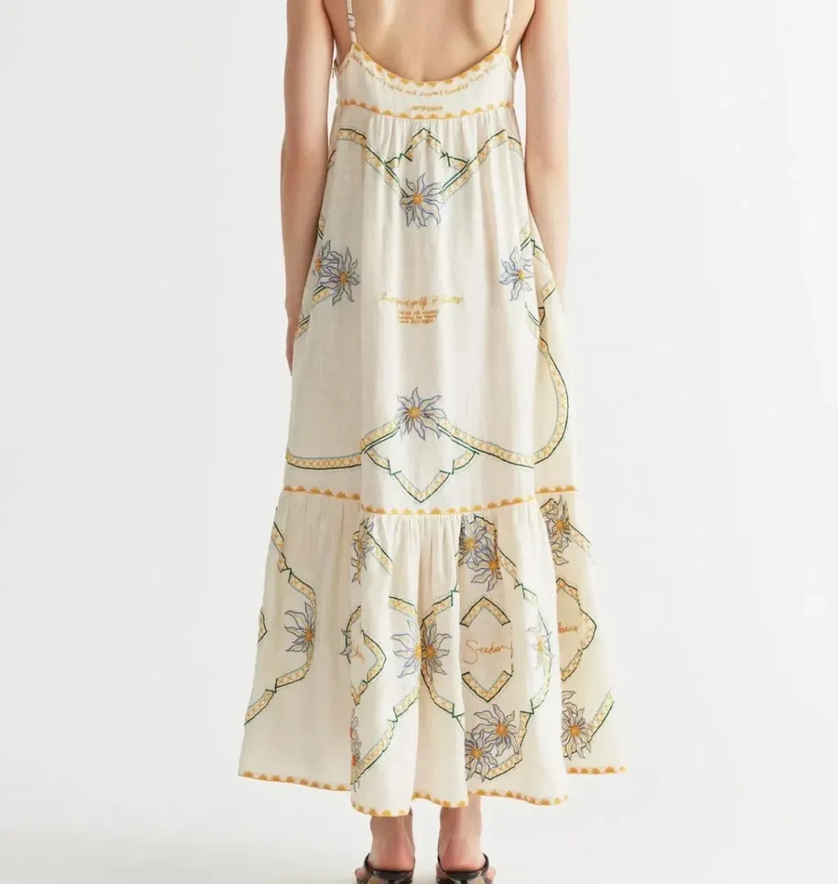 ANTIPODEON FLOWER SEEKER SUN DRESS IN SNOW DROP SIZE 8 - Image 5