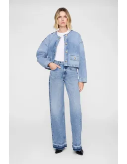 Anine Bing Lewis Straight Leg Jeans Size 28 Caspian Blue for rent on The Volte - image 3