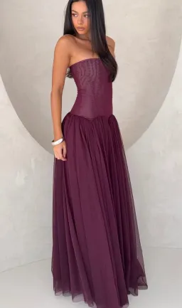 Magic muse dress in colour fig for rent on The Volte - image 1