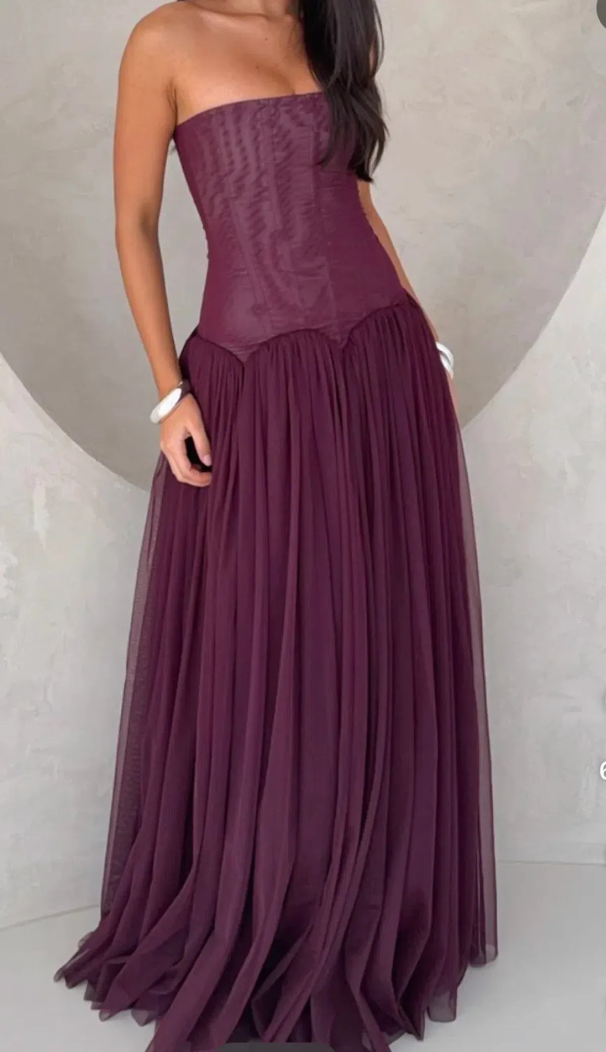 Magic muse dress in colour fig - Image 3
