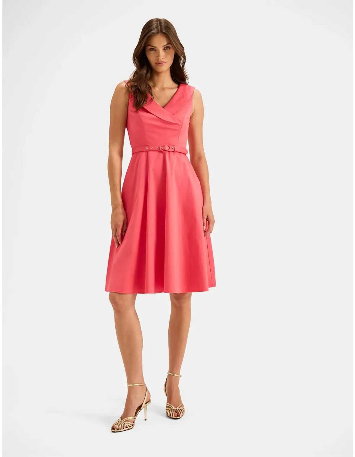 Review Oasis Tea Dress Size 10 Pink Grapefruit - Image 1