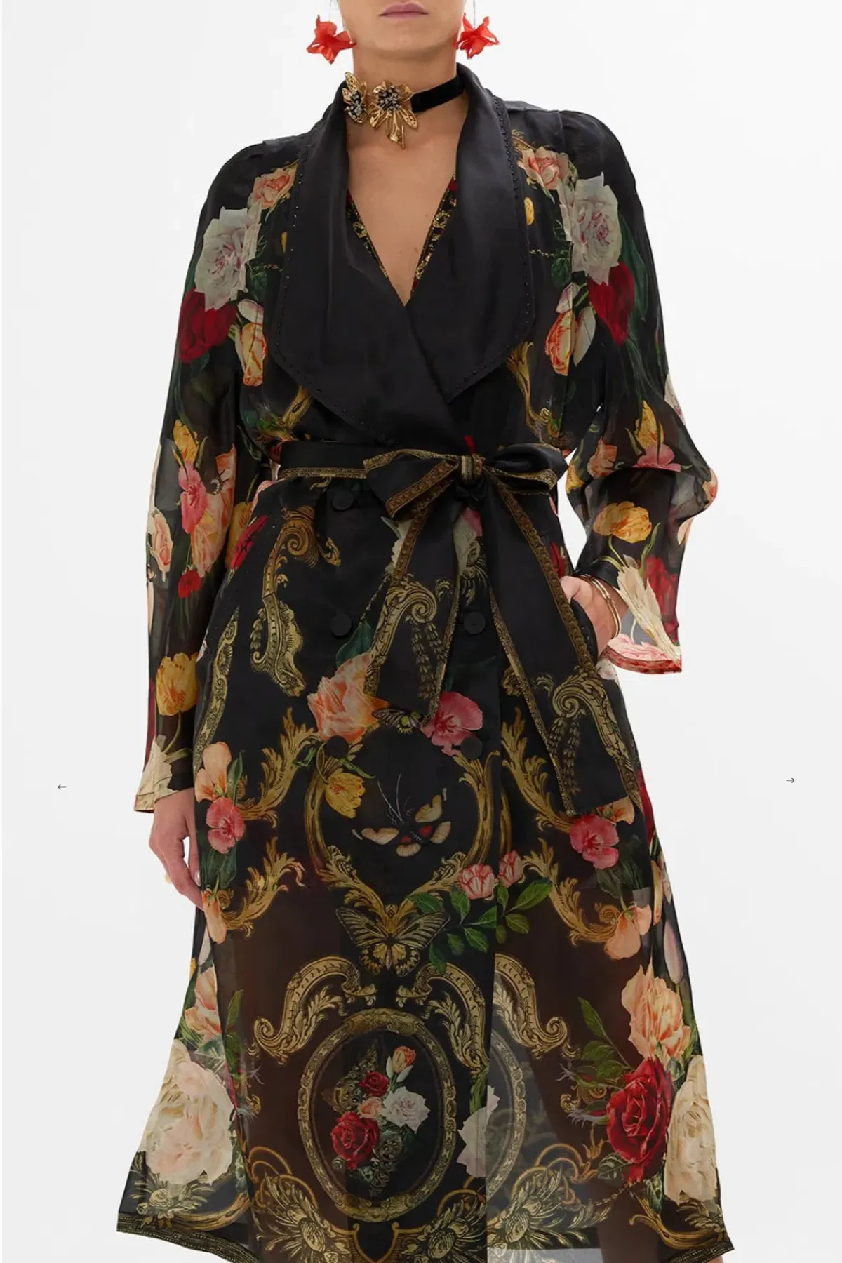 CAMILLA Magic In The Manuscripts Silk Duster | Luxury Resortwear & Event Hire Brisbane - Image 5
