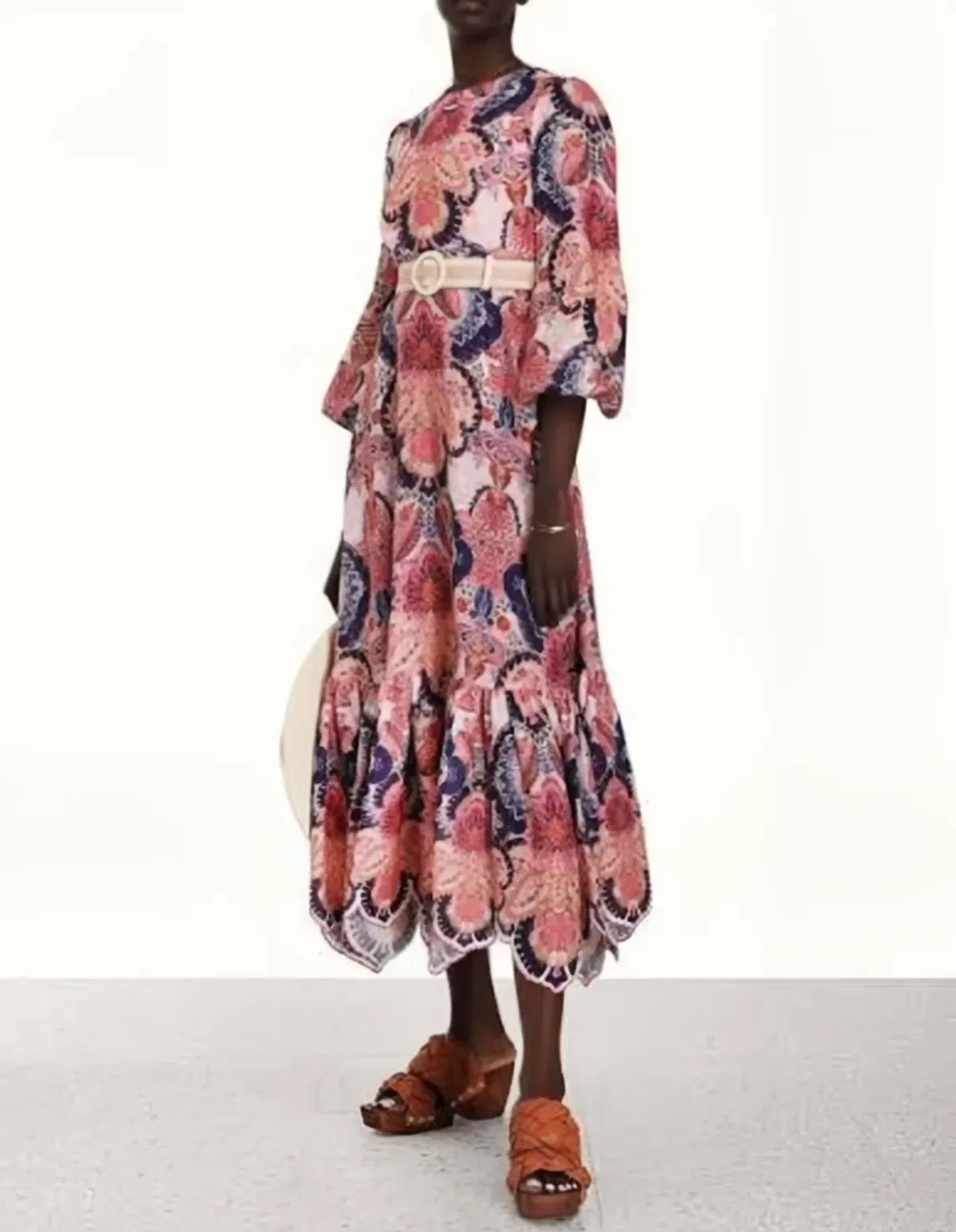 Zimmermann Laurel Billow Midi Dress Size 0P AU 6 - Image 2