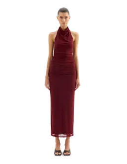 Nude Lucy Abru Halter Maxi Dress M Cherry for rent on The Volte - image 1