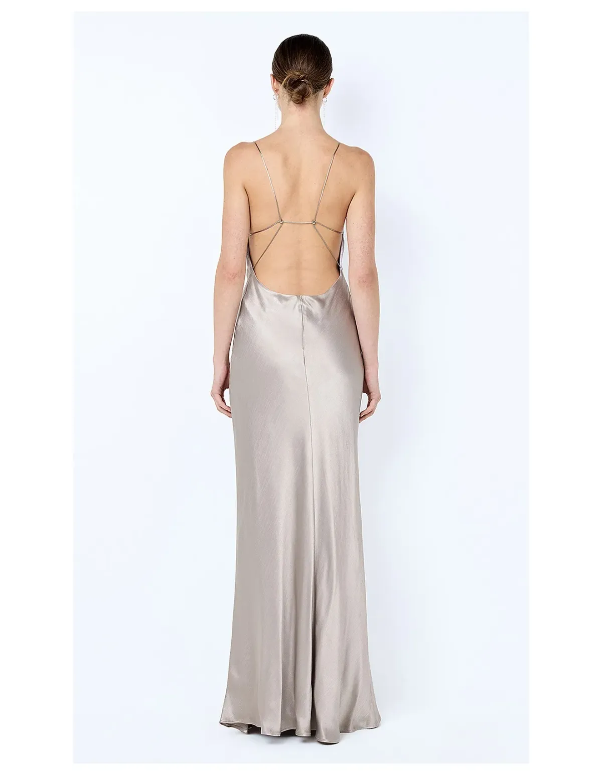 Bec Bridge Florence Scoop Maxi Dress Silver Size 6 - Image 4