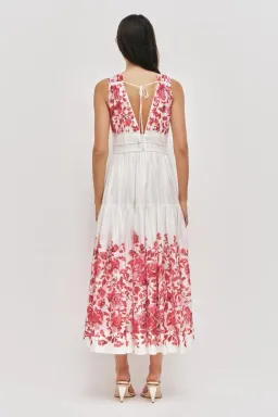 ❤️🌸Brand new AJE Casia Midi Dress - Size 14 - Red & White Floral Outfit 🌸❤️ for rent on The Volte - image 6