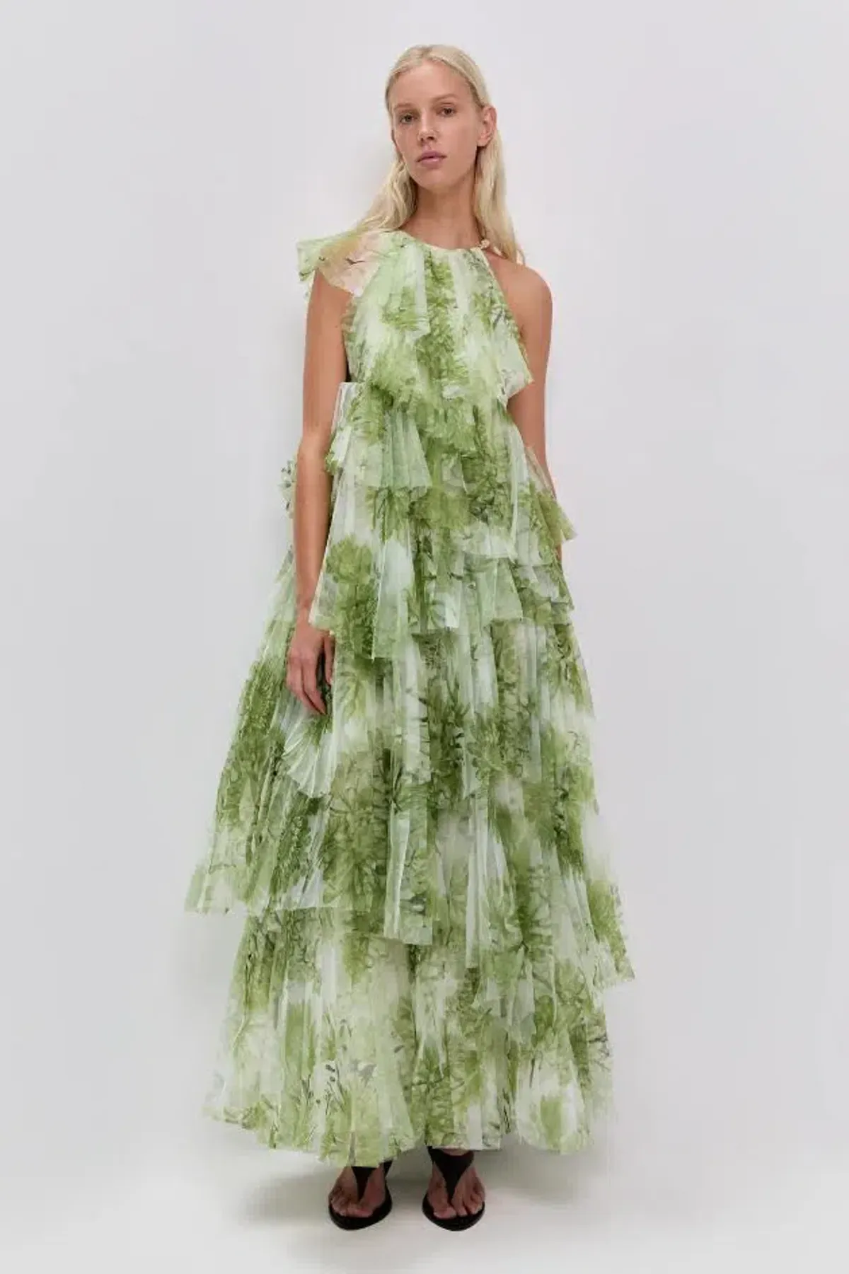 🌿 NEW AJE Westlyn Gown – Olive Native Floral Green – Size 14 Maxi Dress🌿 - Image 9