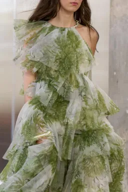 🌿 NEW AJE Westlyn Gown – Olive Native Floral Green – Size 14 Maxi Dress🌿 for rent on The Volte - image 3