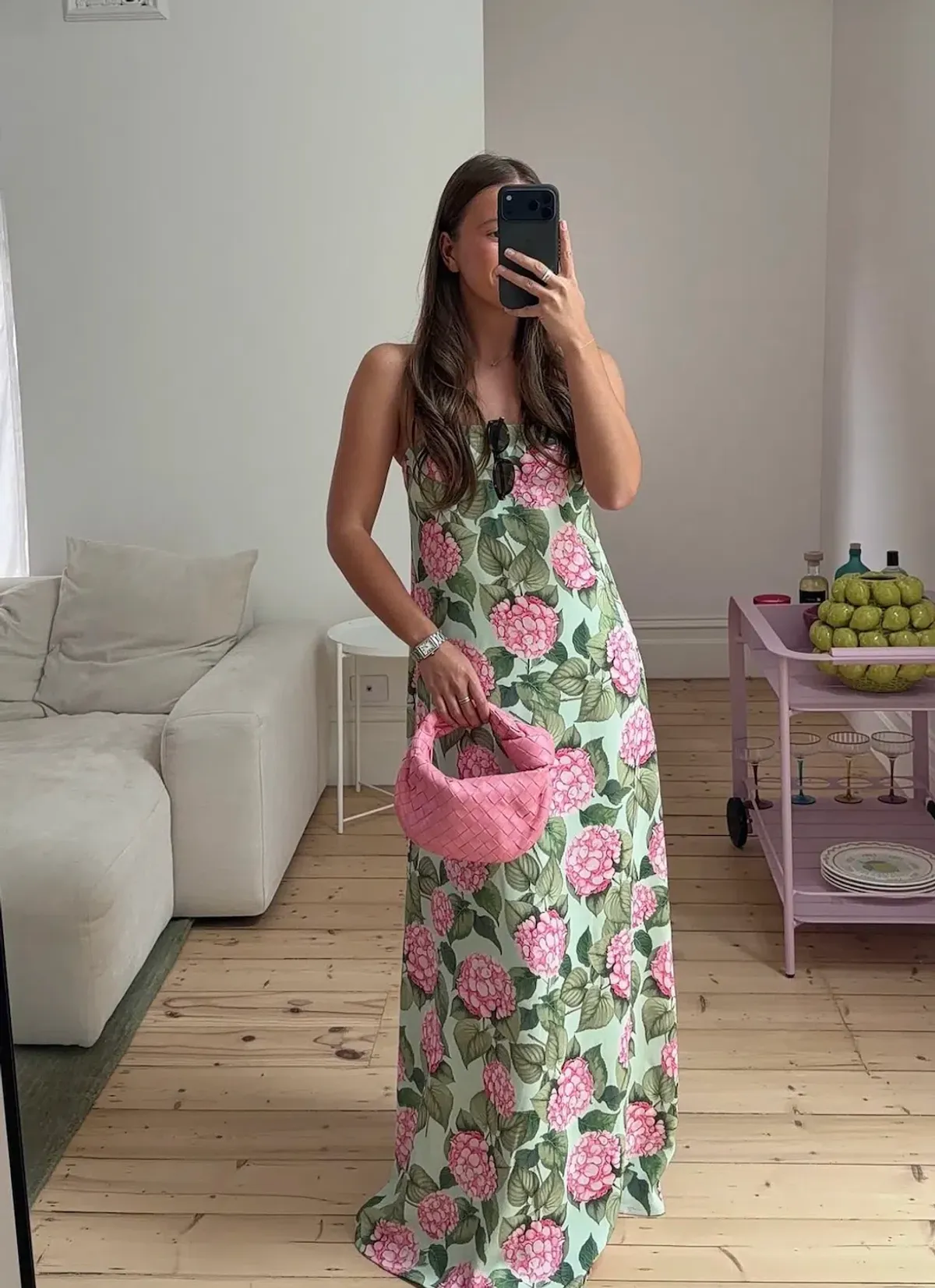Alessia Dress | Pink Jardin - Size 8 - Image 1