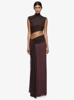Bec & Bridge Conni Twist Maxi Dress Aubergine Dark Choc s6 for rent on The Volte - image 3