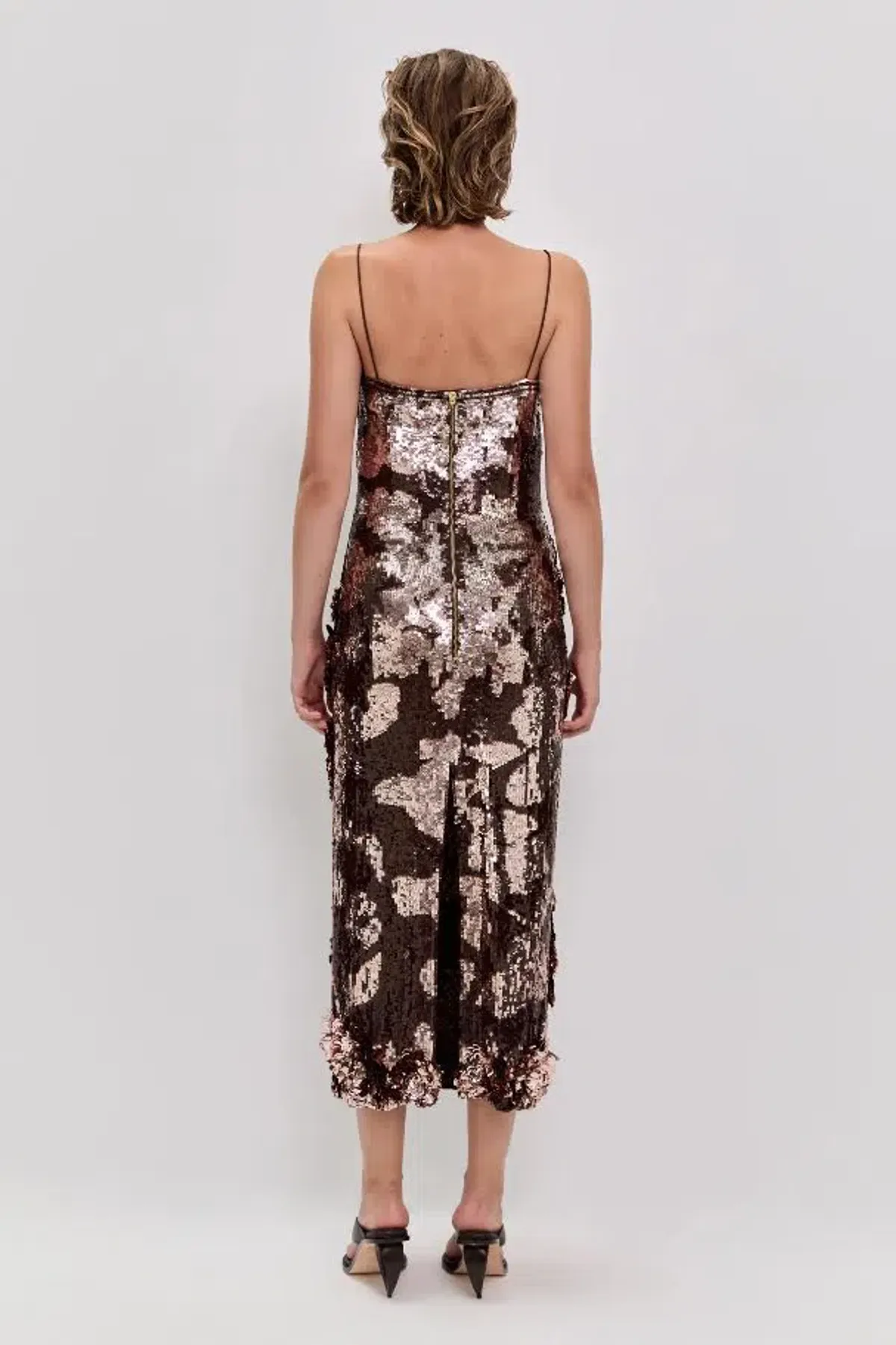 🤎 BRAND NEW AJE Halo Midi Sequin Dress – Chocolate – Size 8 - Formal Outfit🤎 - Image 5