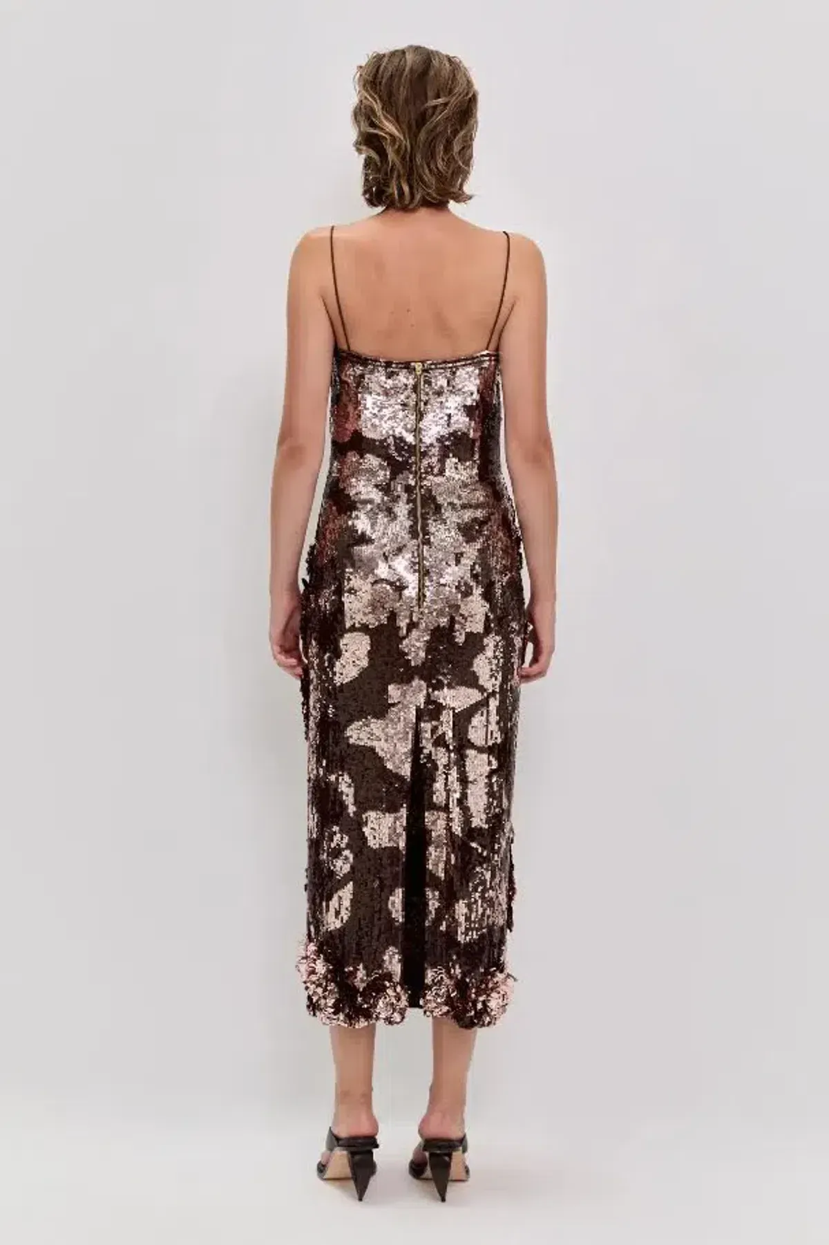 🤎 BRAND NEW AJE Halo Midi Sequin Dress – Chocolate – Size 10 - Formal Outfit🤎 - Image 5