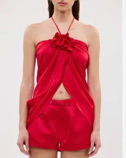 Bubish bloom red satin set for rent on The Volte - image 1