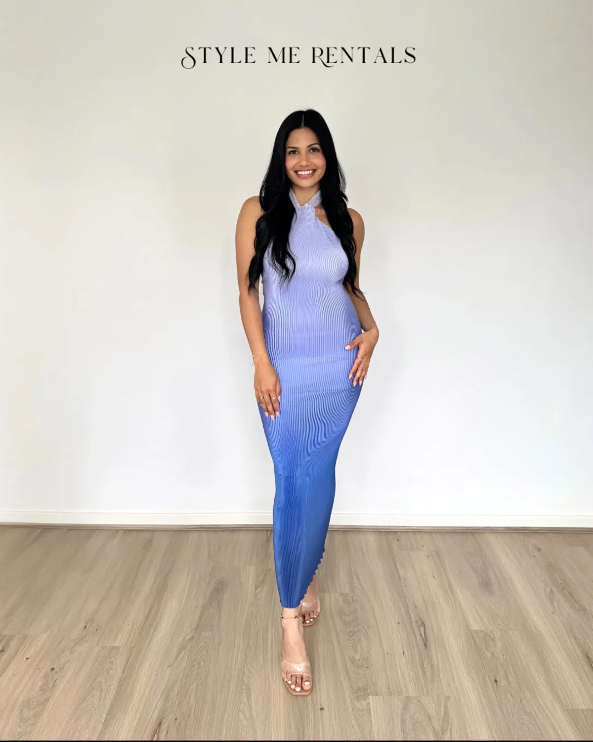 L'idée Klum Midi Dress Ocean Size 6 - Image 1