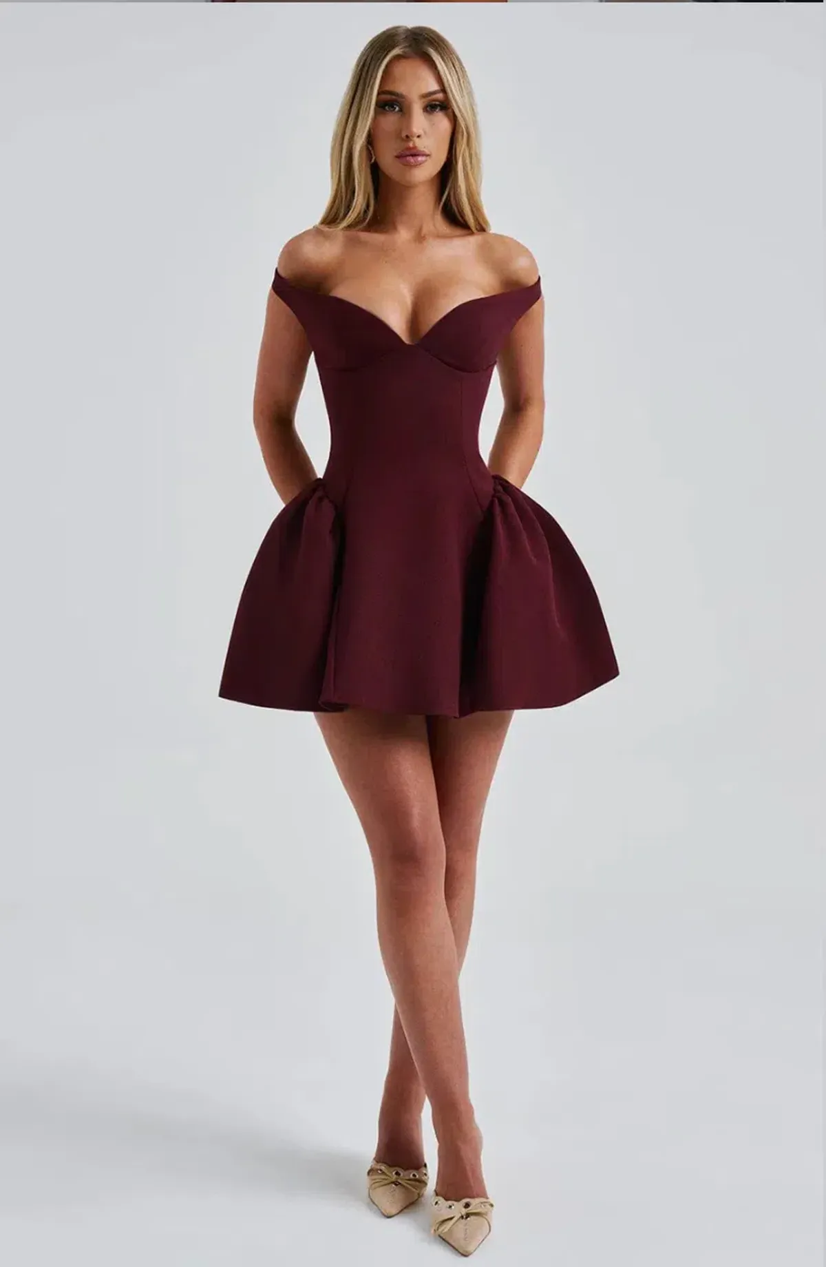 BabyBoo - Marla Mini Dress - Cherry Lacquer - Size 8 AU/S - Image 2