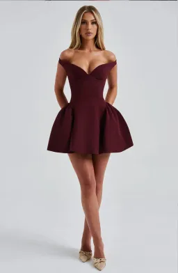 BabyBoo - Marla Mini Dress - Cherry Lacquer - Size 8 AU/S for rent on The Volte - image 2