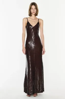 Dream Maker Slip Dress | Espresso - Size 6 for rent on The Volte - image 1