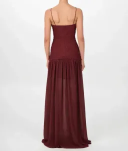 Jefre Sei Renata Dress in Wine Size 8 for rent on The Volte - image 2