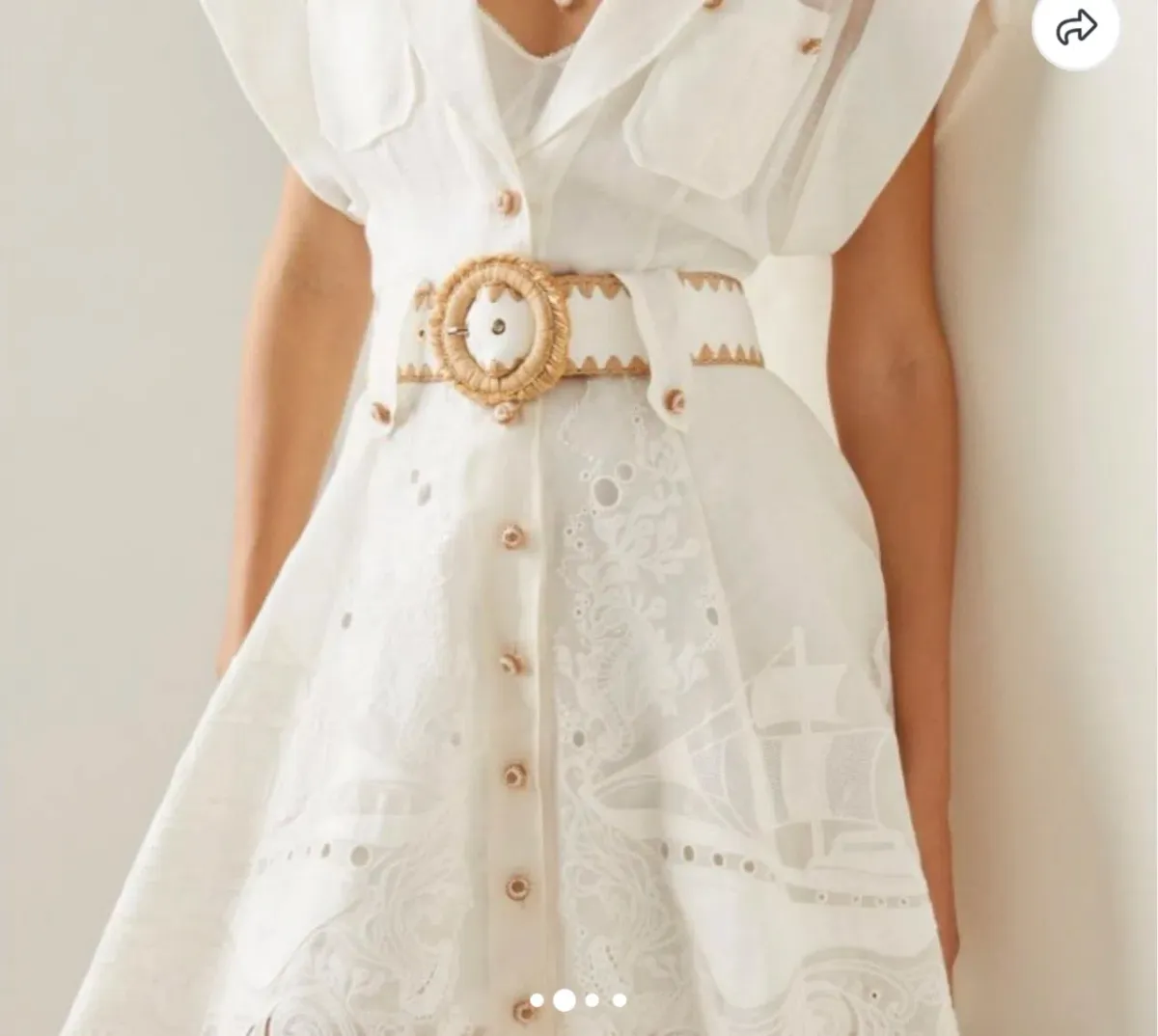 Zimmermann Postcard Mini dress White Size 1/AU 10 - Image 2