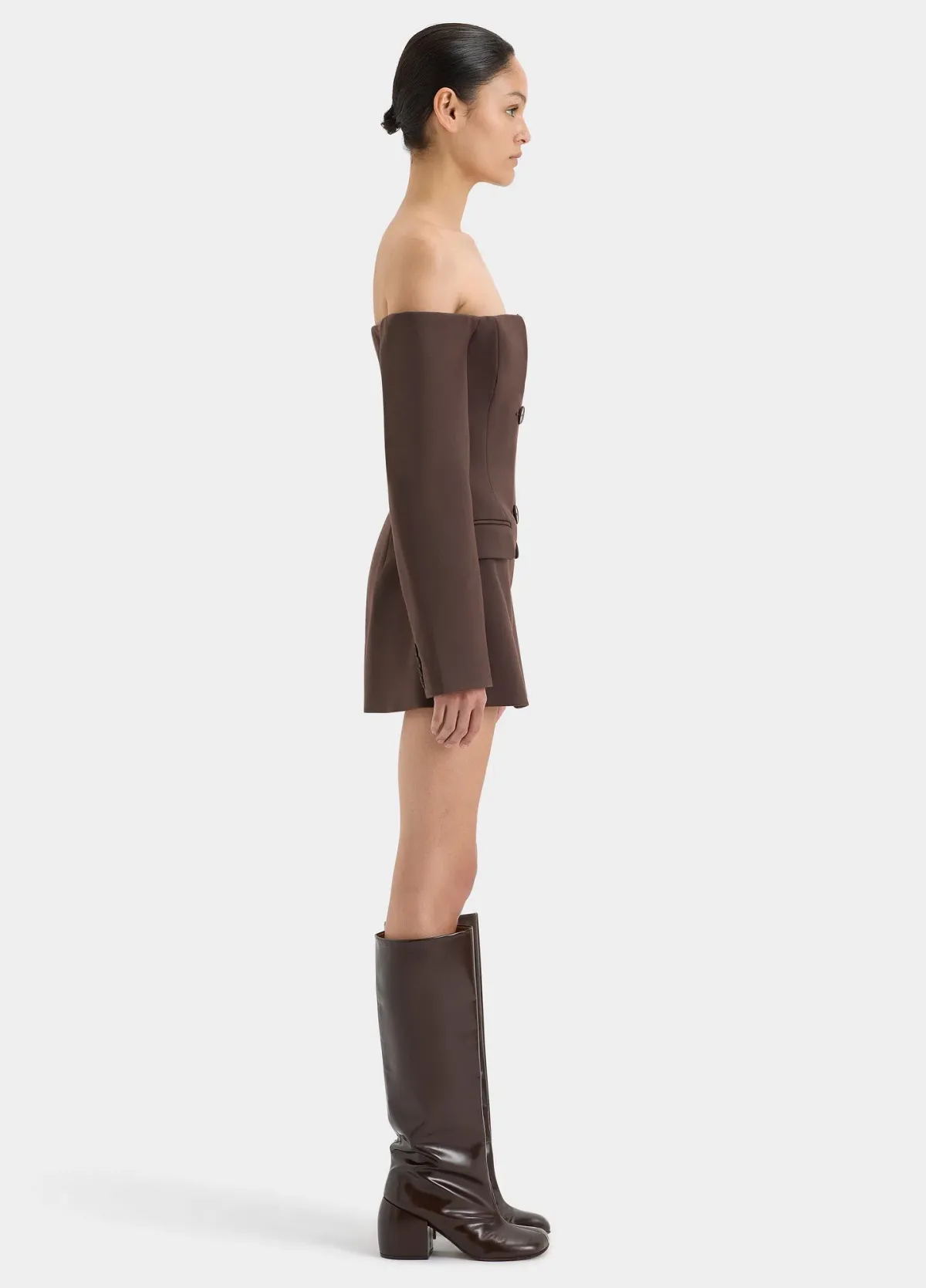 Sir the Label Sandrine Blazer Mini Dress in Chocolate Brown Size 2 / AU 10 - Image 2