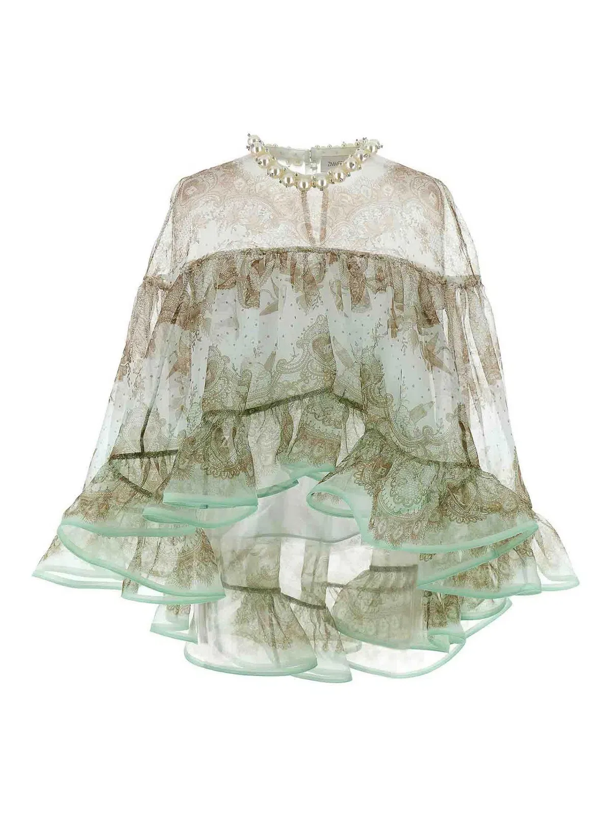 ZIMMERMANN CRUSH EMBELLISED BLOUSE AND FLUTTER MAXI SKIRT - Image 6