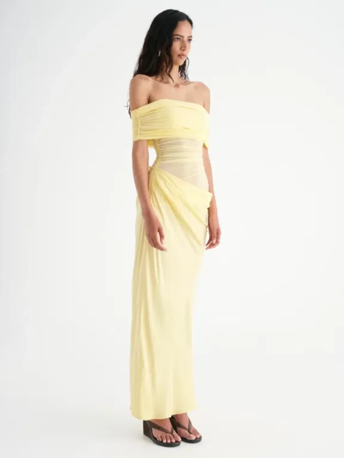 BENNI Nico Off Shoulder Maxi Dress Butter Size AU 8 / S - Image 2