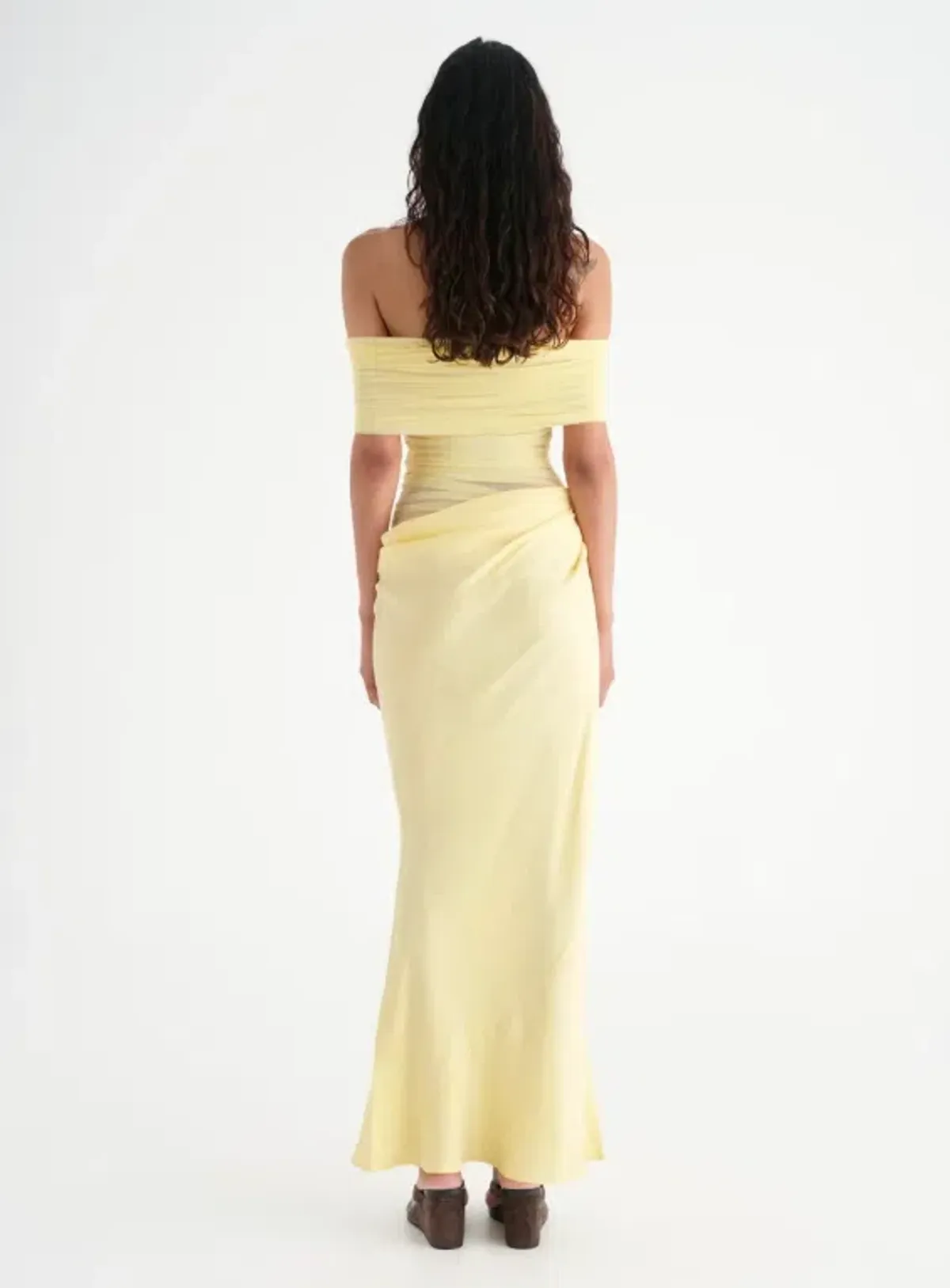 BENNI Nico Off Shoulder Maxi Dress Butter Size AU 8 / S - Image 3