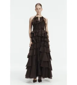Aje Cleo Gown in Carob Size 8 for rent on The Volte - image 1