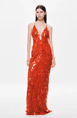 Misha Sapphire Sequin Maxi Dress Red Size AU 12 / L for rent on The Volte - image 1