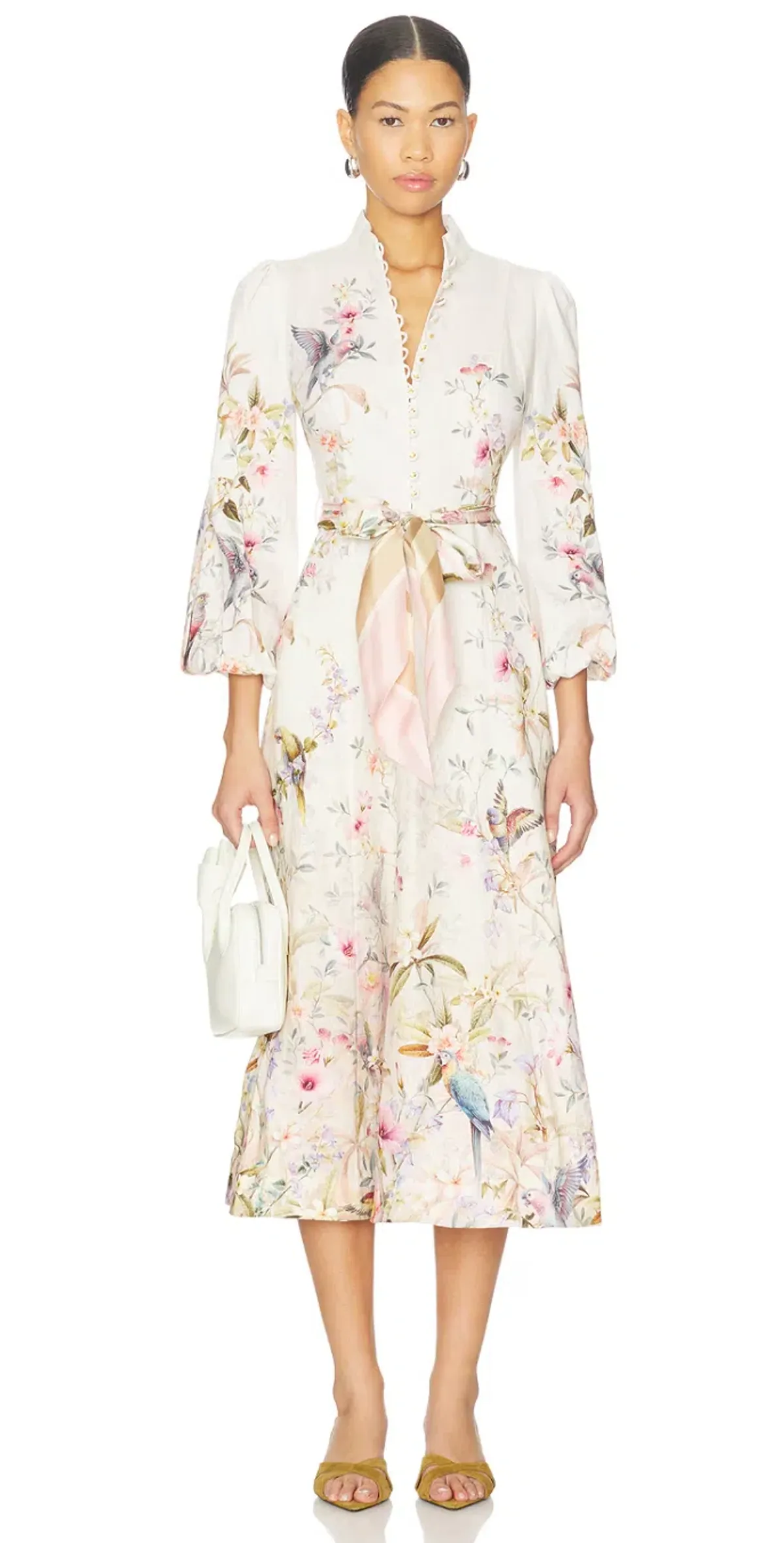 ZIMMERMANN REBELLION BUTTONED MIDI DRESS - Image 1