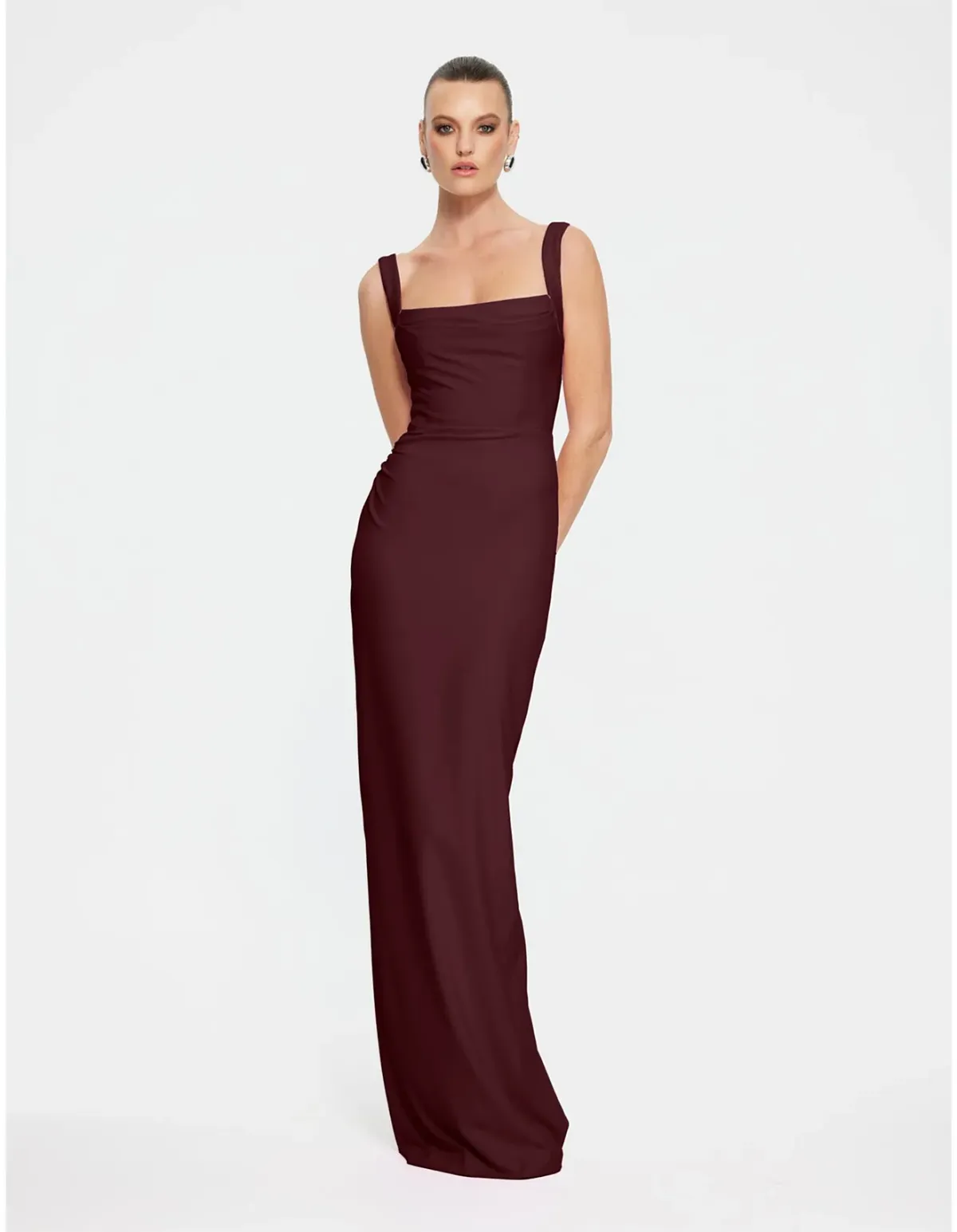 Effie Kats Marbella Gown Burgundy Size 14 - Image 1