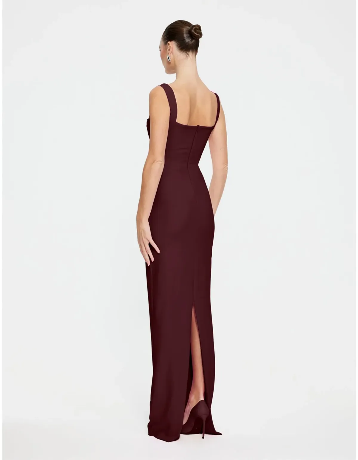 Effie Kats Marbella Gown Burgundy Size 14 - Image 2