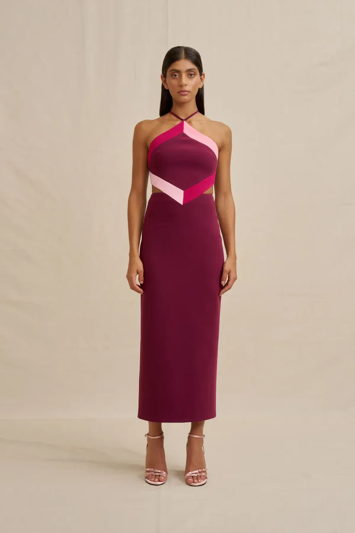 Diamond Halter Midi Dress by By Johnny Size 8 - Image 5