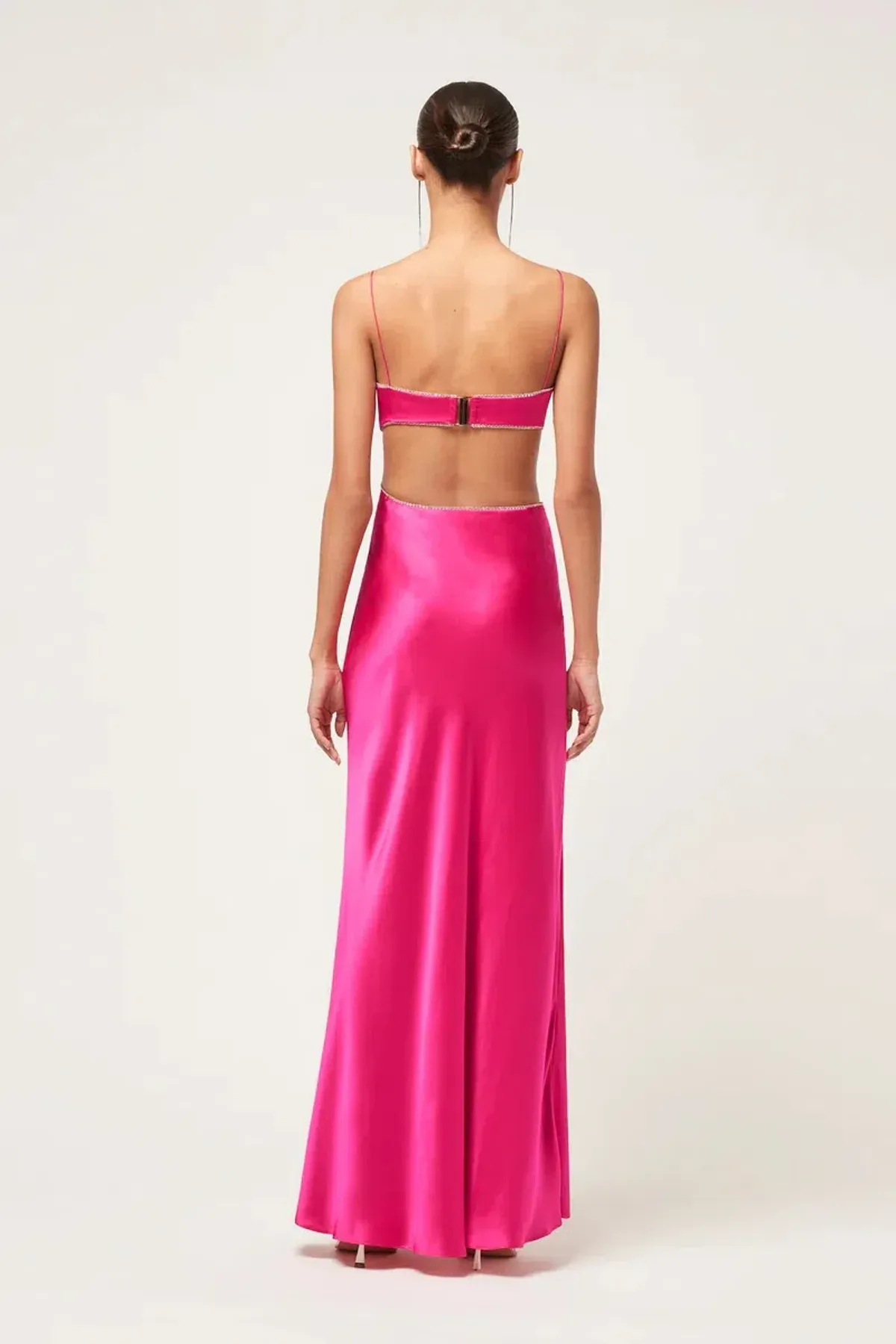 Michael Lo Sordo Symic Crystalline Luna Maxi Dress Pink Size 4 - Image 3