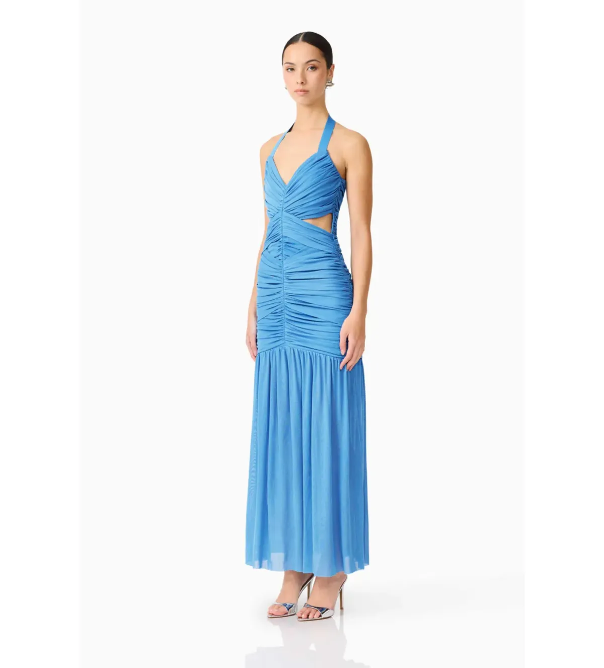 Elliatt Elena Halter Maxi Gown Blue Size S / AU 8 - Image 3