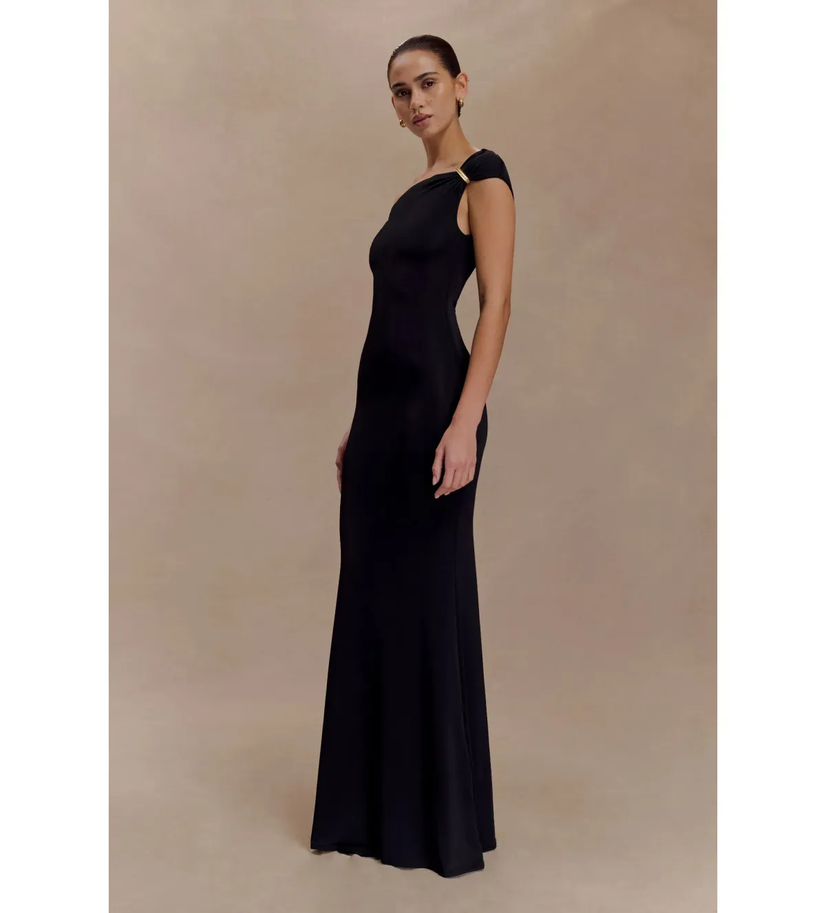 Meshki Kinsley Slinky Maxi Dress With Hardware Black Size S - Image 3