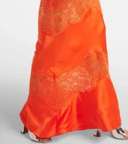 Adira Lace Trim Maxi Dress by Rebecca Valance, Size 12 for rent on The Volte - image 4