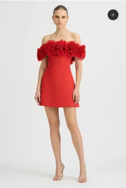 NAHLA MINI DRESS SORRENTO RED Size 12 for rent on The Volte - image 3