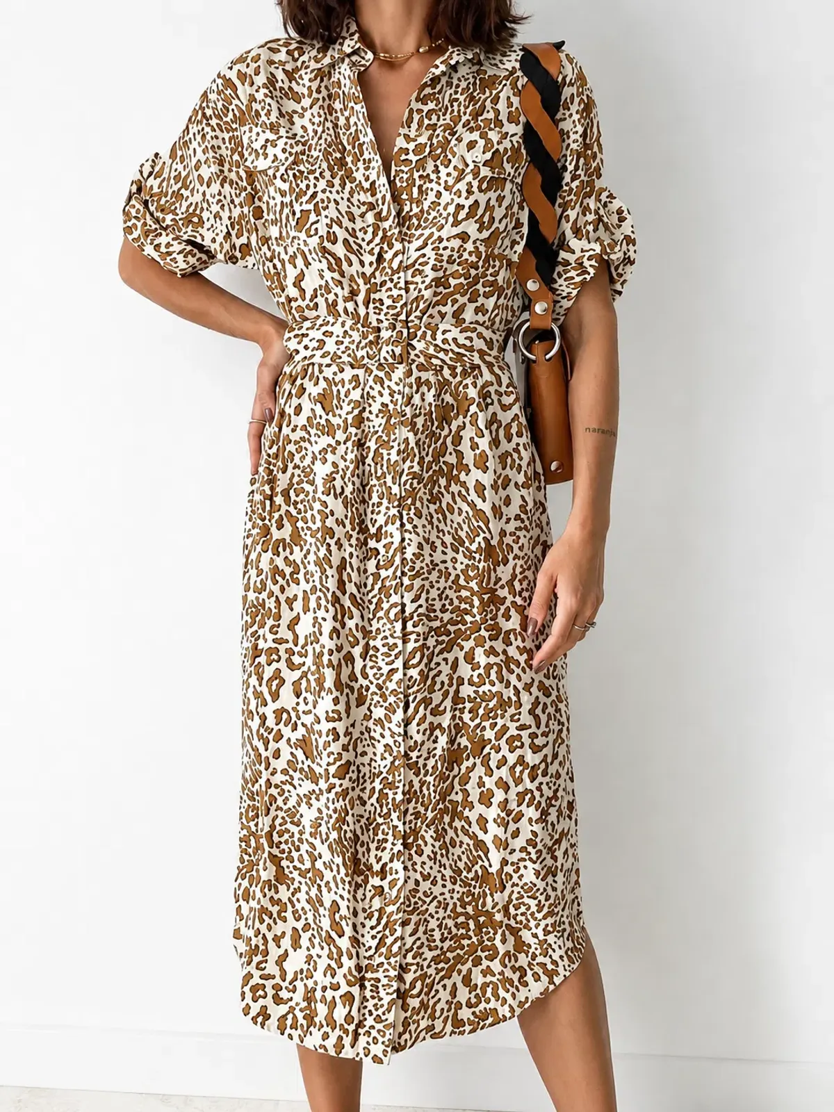 Zimmermann Leopard Utility Shirt Dress With Belt Size 2 / AU 10-12 / US 6-8 - Image 1