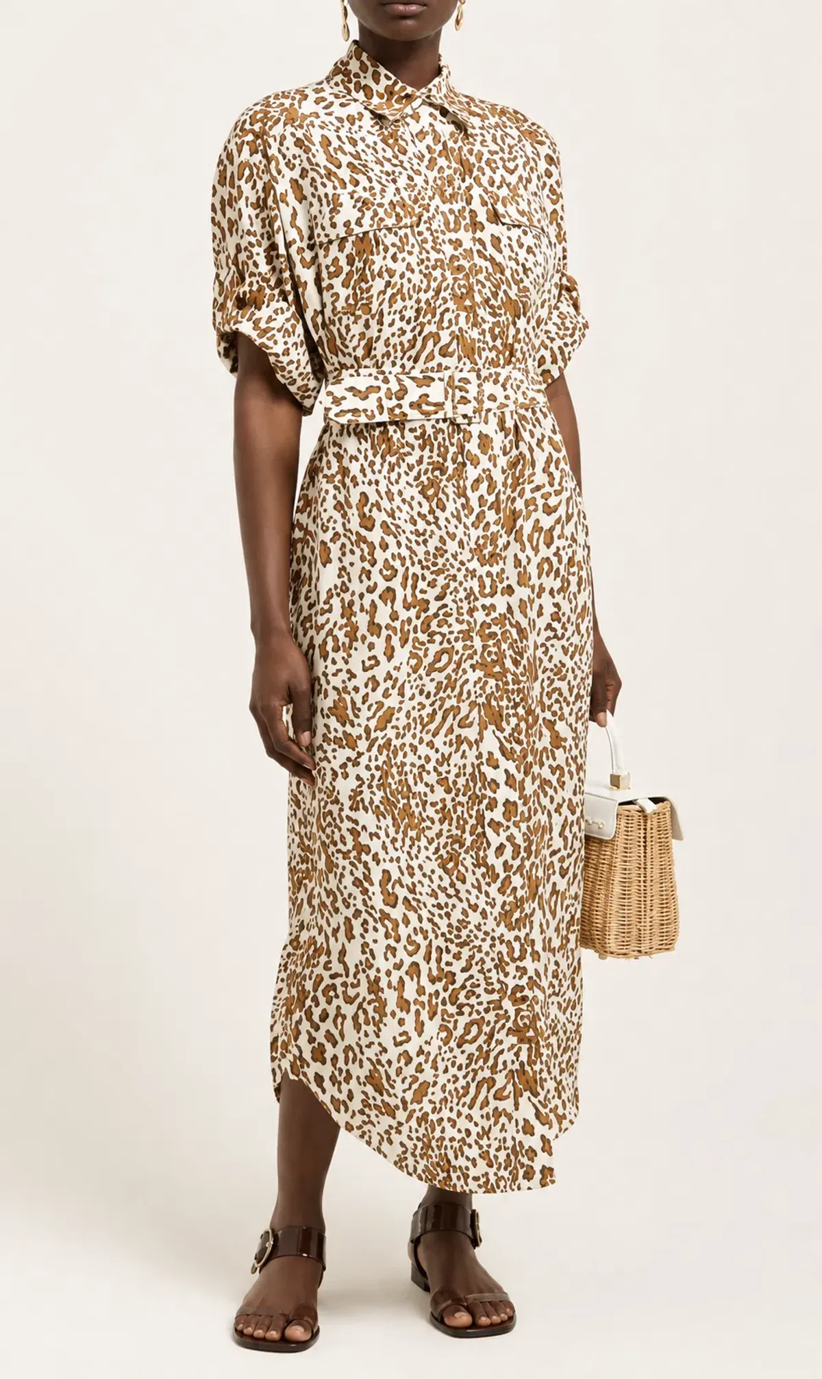 Zimmermann Leopard Utility Shirt Dress With Belt Size 2 / AU 10-12 / US 6-8 - Image 2