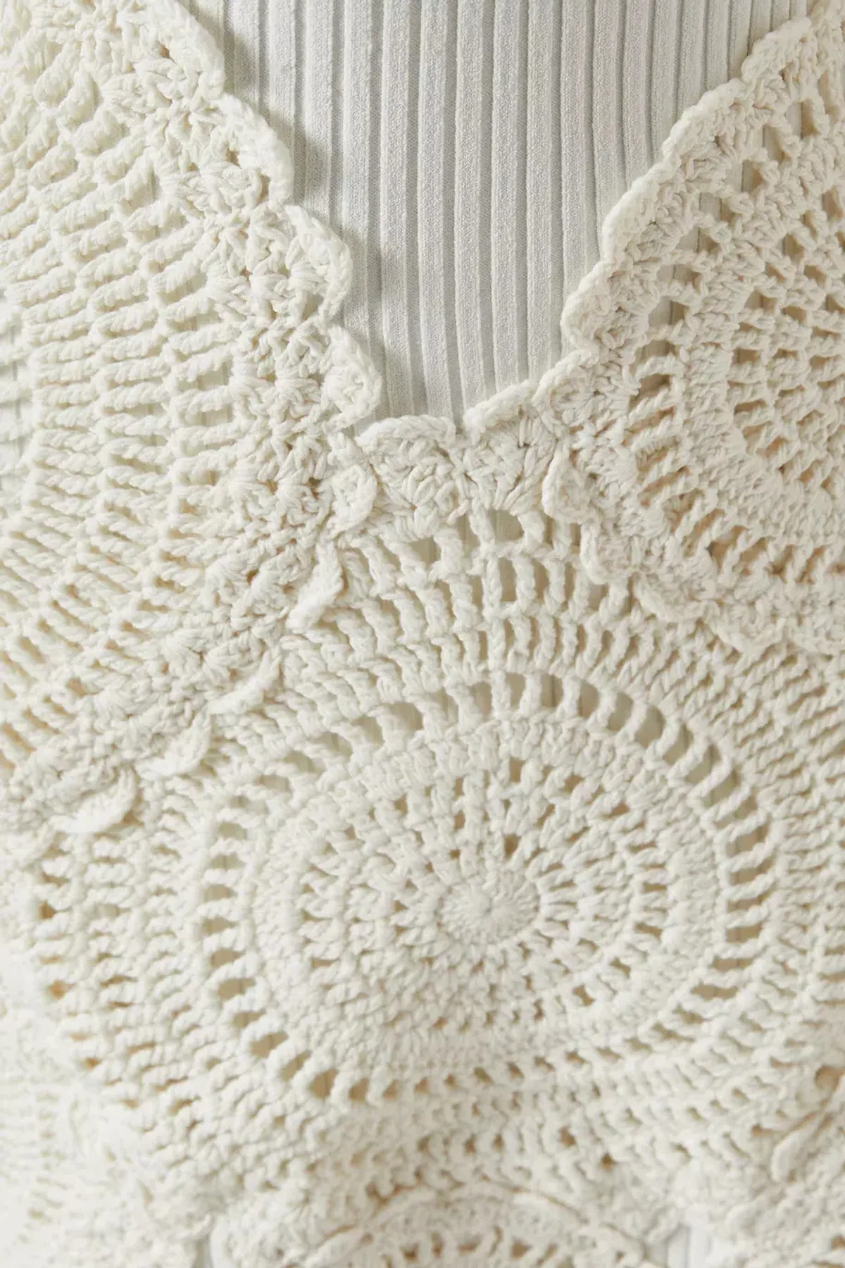 Aje Mosaic Crochet Midi Dress Ivory Size Small / AU 8 - Image 3