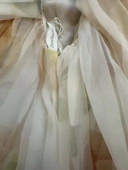 Zimmermann Natura Tiered Floral Silk Halter Neck Midi Dress Cream Peach Size 8 / 0 — Wedding Guest, Races, Cocktail for rent on The Volte - image 27