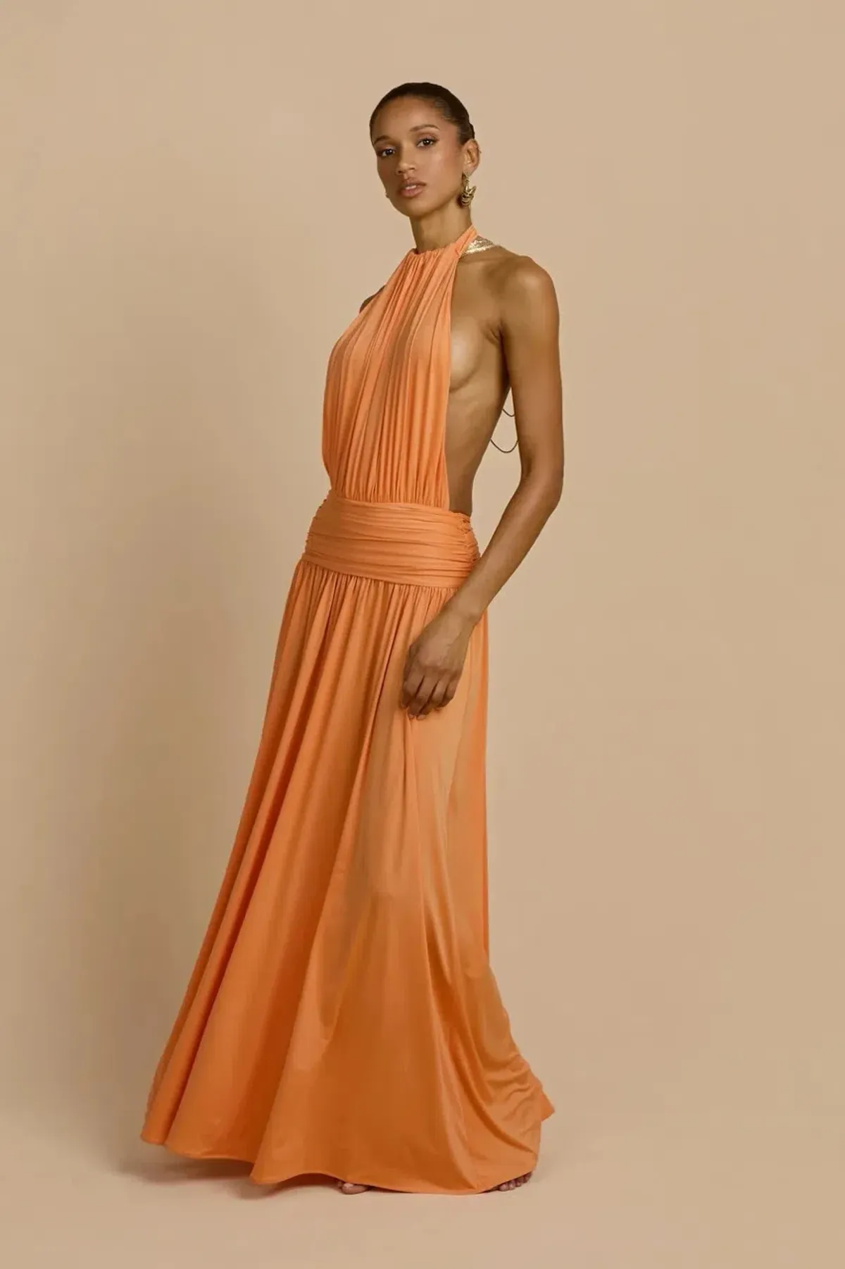 ARCINA ORI SANTINA DRESS TANGERINE SIZE 8 (S) - Image 3