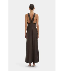 Sir the Label Aries Cut Out Maxi Gown Bitter Chocolate Size 0P for rent on The Volte - image 3