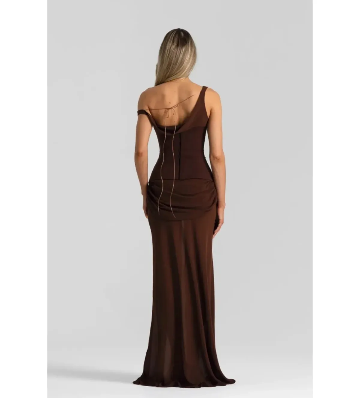 Natalie Rolt Cadence Maxi Gown Espresso Size 1 / AU 8 - Image 2