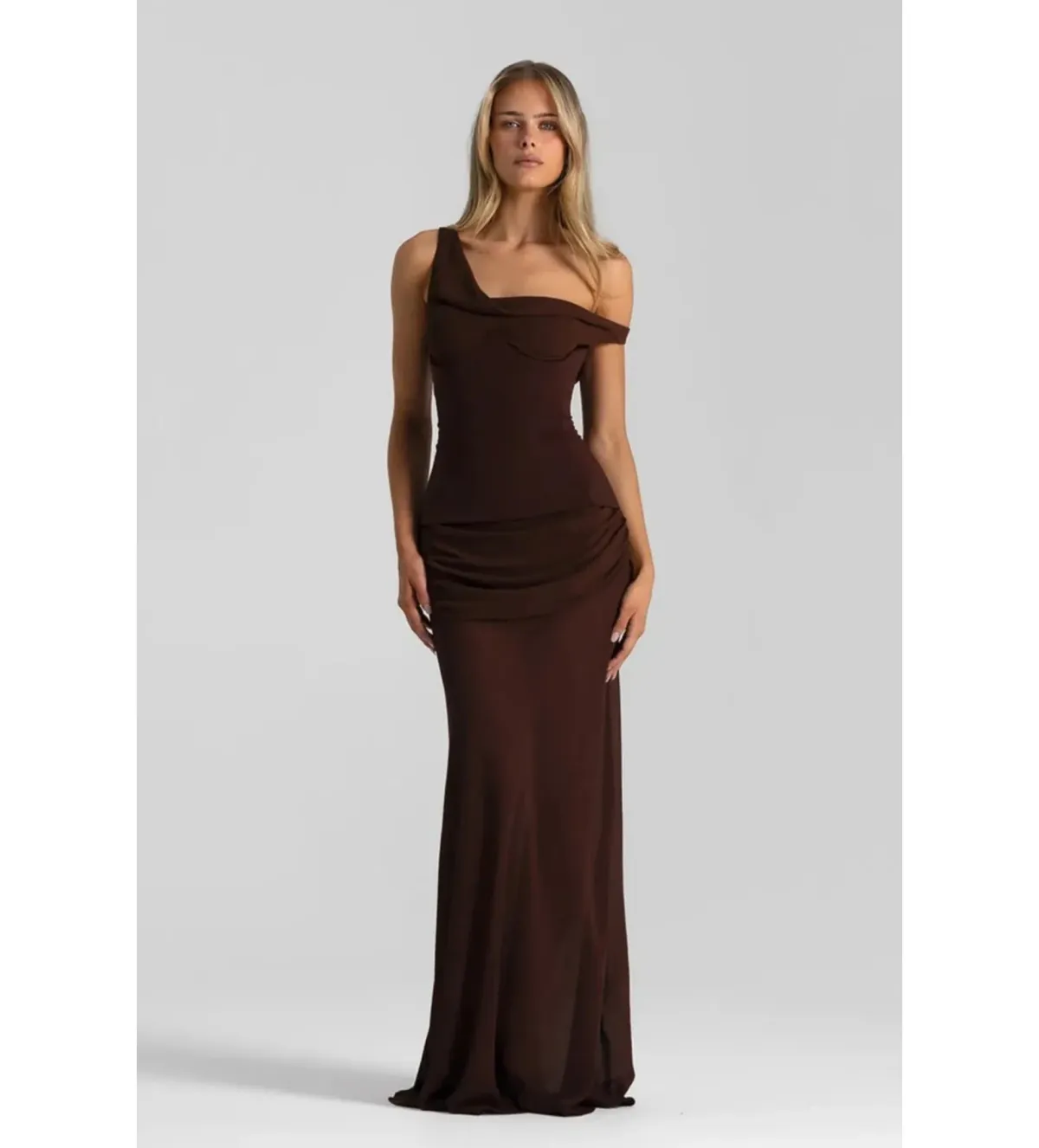 Natalie Rolt Cadence Maxi Gown Espresso Size 1 / AU 8 - Image 1