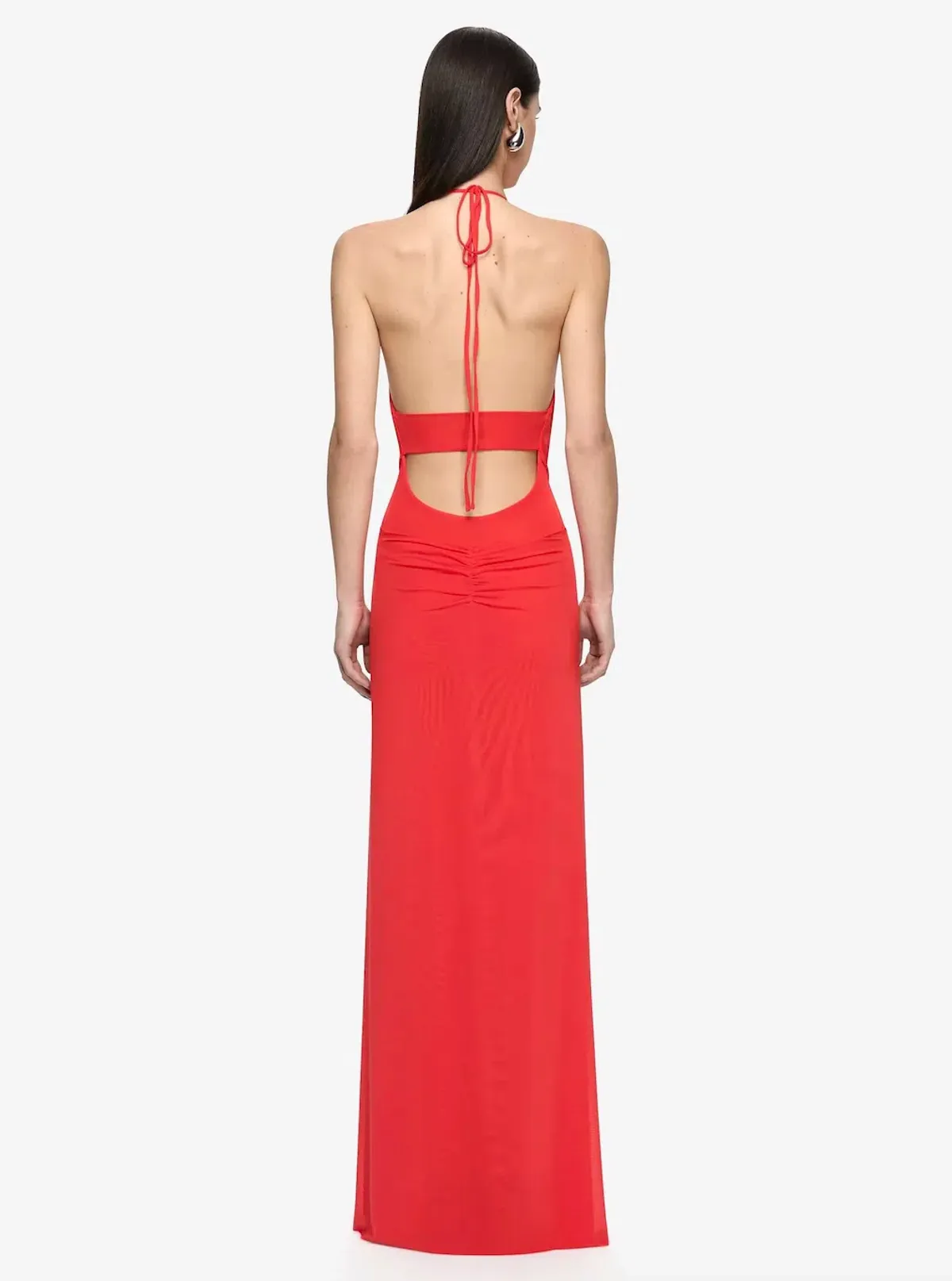 Xanthi V Neck Maxi Dress | Flame - Size 8 - Image 3