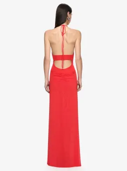 Xanthi V Neck Maxi Dress | Flame - Size 8 for rent on The Volte - image 3